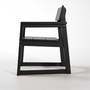 Black HDPE Outdoor & Garden Armchairs with Modernist Design