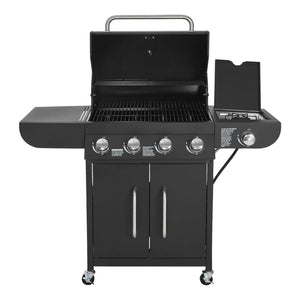 Gas Grill, 4 Burner Propane Gas Grill with Side Burner