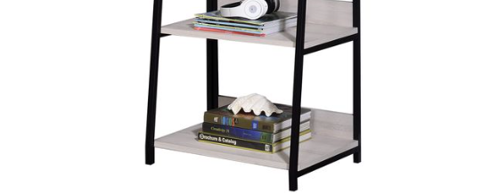 Wendral Natural & Black Finish 24"W Bookshelf