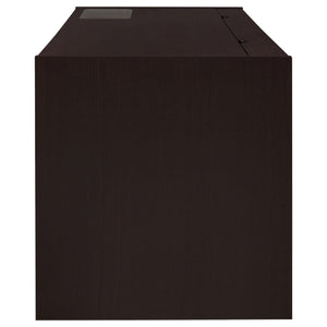 Halston - 3 Drawer Office Computer Desk With Keyboard Tray - Cappuccino