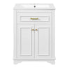 Bathroom Vanity With Integrated Sink, 2 Door Cabinet With Tip Out Drawer