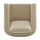 Faux Leather Barrel Club Accent Chair
