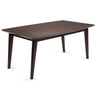 Rectangular Dining Table with Durable Solid Rubberwood Construction - Brown