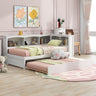 Daybed With Trundle, Storage Cabinets, USB Ports