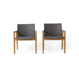 Tranquilize Outdoor Wooden Club Chair Set - Light Brown