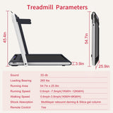 2 in 1 Under Desk Treadmill 2.5HP Folding Electric Walking Jogging Machine