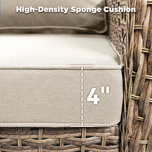 2-Person Outdoor Wicker Swivel Rocker Seating Group