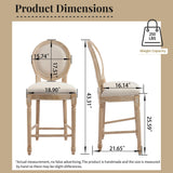 French Country 26'' Height Bar Chairs Set of 2