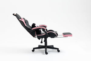 Cute Cat Gaming Chair with Paw Lumbar Cushion