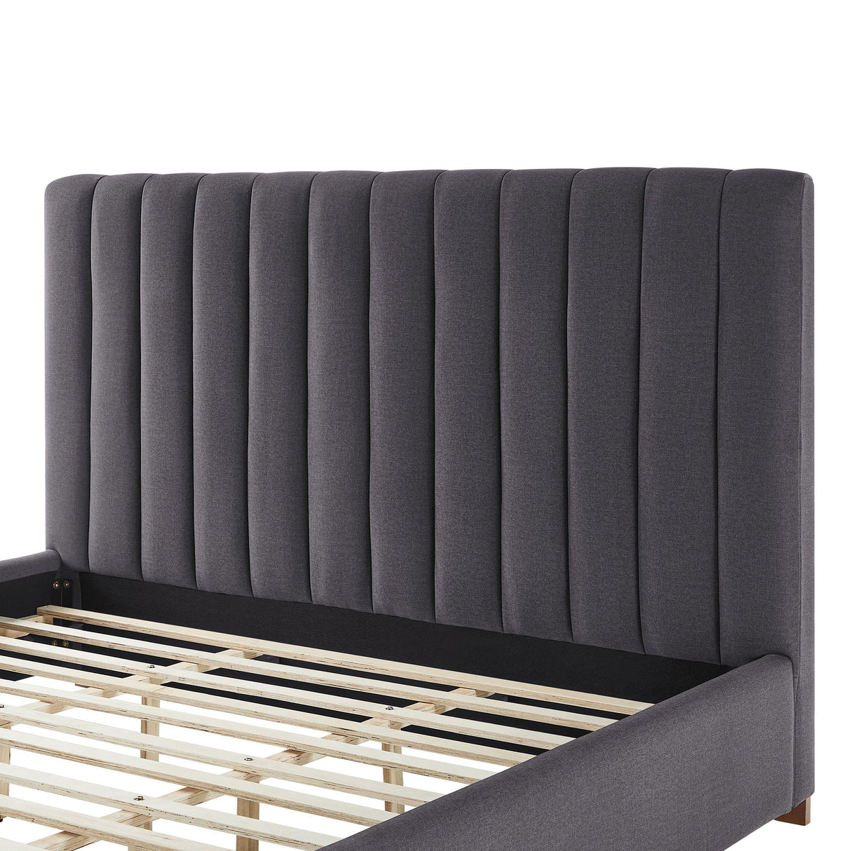 The Upholstered Wingback Bed – A Refined Union of Contemporary Comfort and Architectural Elegance