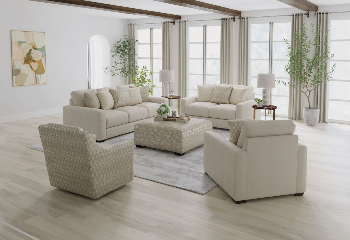 Hyde Park - Fabric Swivel Chair - Beige