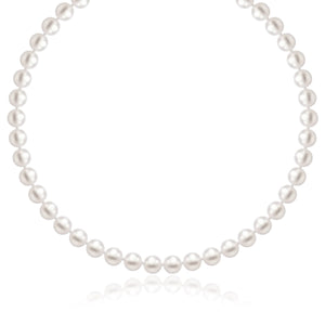 14k Yellow Gold Necklace with White Freshwater Cultured Pearls (6.0mm to 6.5mm)