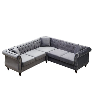 Streamline Modern L-Shaped Corner Sofa