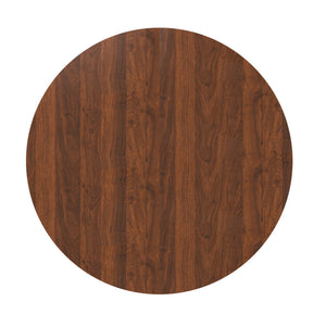 47 Inch Round MDF Dining Table for 4, Modern Farmhouse Style