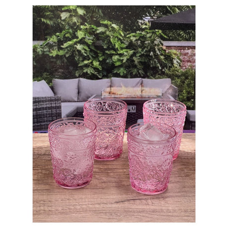 Paisley-Acrylic-Glasses-Drinking-Set-of-4-(13oz)-Drinkware-Sets