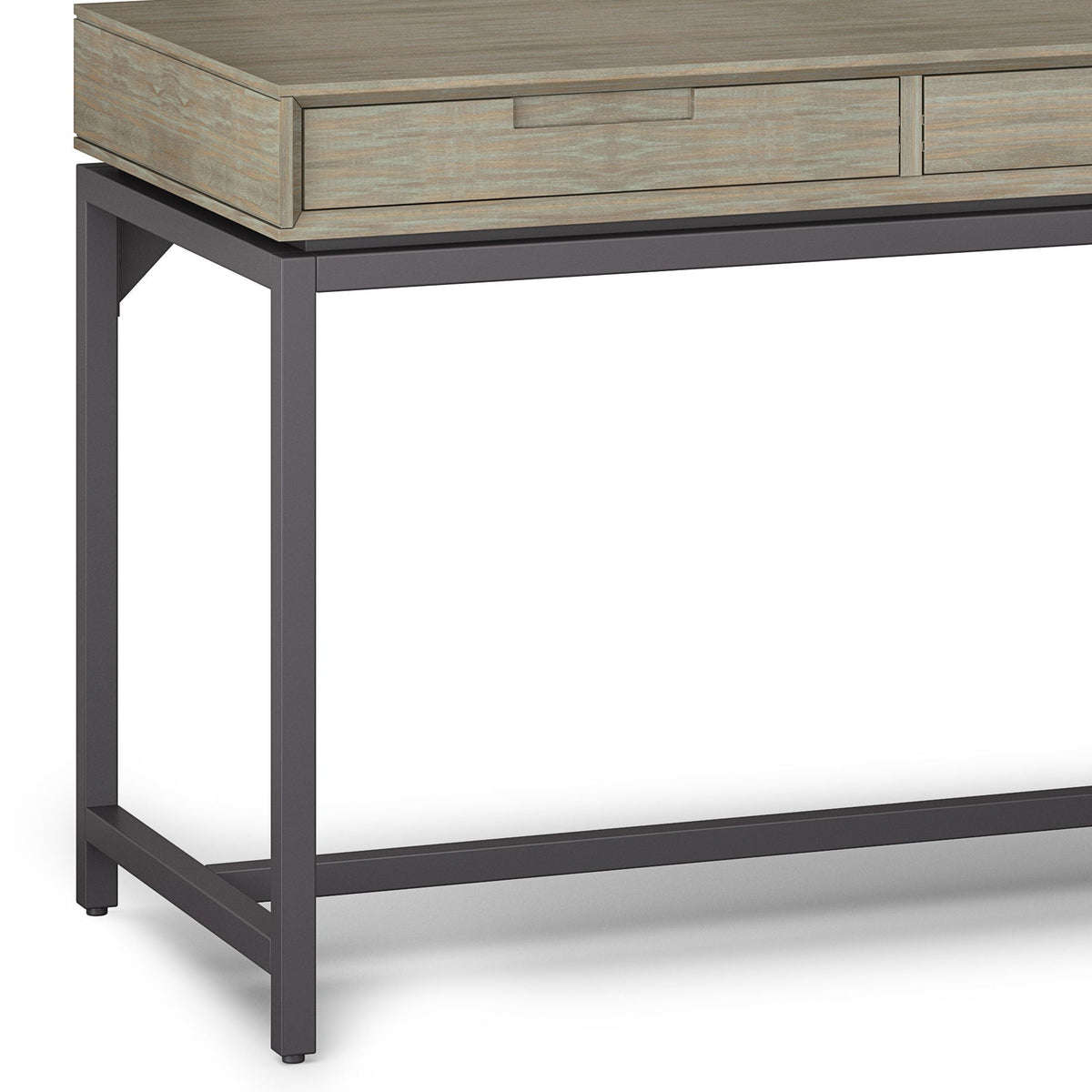 Mid Century Wide Writing Desk with Three Drawers - Multiple Colors