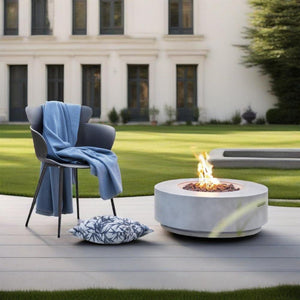30" Propane Gas Fire Pit Table - Light Gray Concrete