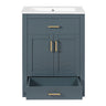 Modern Bathroom Vanity With Integrated Ceramic Sink, 2 Door Cabinet With Tip-Out Drawer