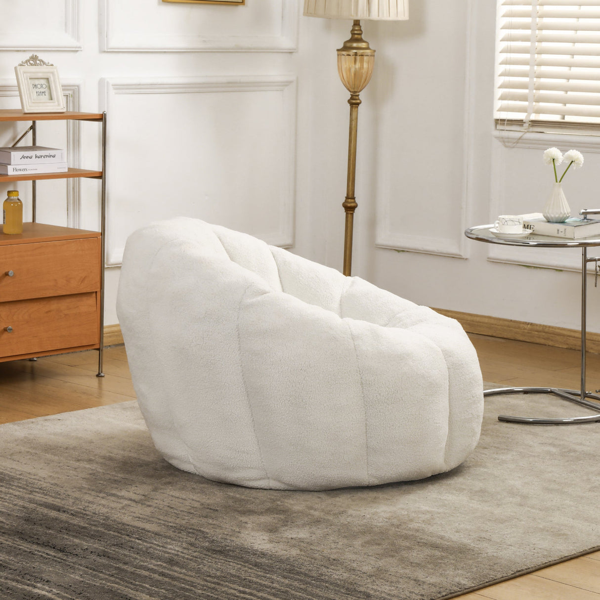Bean Bag Chair, Bean Bag Sofa Chair with Armrests Stuffed High-Density Foam, Lazy Sofa Comfy Chairs BeanBag Chair for Adults in Living Room,Bedroom Reading