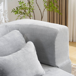 Modern Floor Sofa With 4 Pillows
