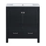 Bathroom Vanity With Single Sink, Combo Cabinet Undermount Sink, Bathroom Storage Cabinet With Two Doors And A Drawer, Soft Closing, Multifunctional Storage, Solid Wood Frame