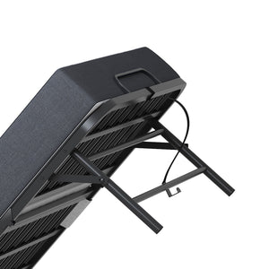 Twin Folding Bed With Memory Foam Mattress, On Wheels, Portable Bed For Adults & Guests - Black