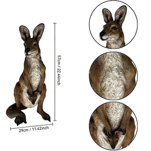 22" Mother Kangaroo with Joey Statue