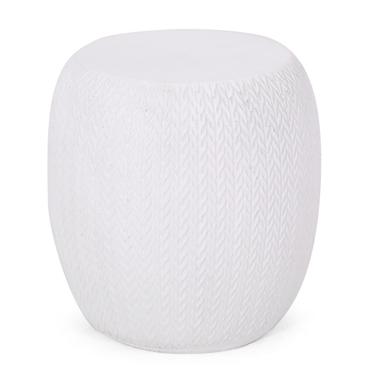 Outdoor Lightweight, Concrete Side Table - Antique White