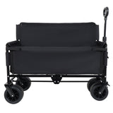 3-in-1 Convertible Folding Wagon Cart with Bench Seat & Storage
