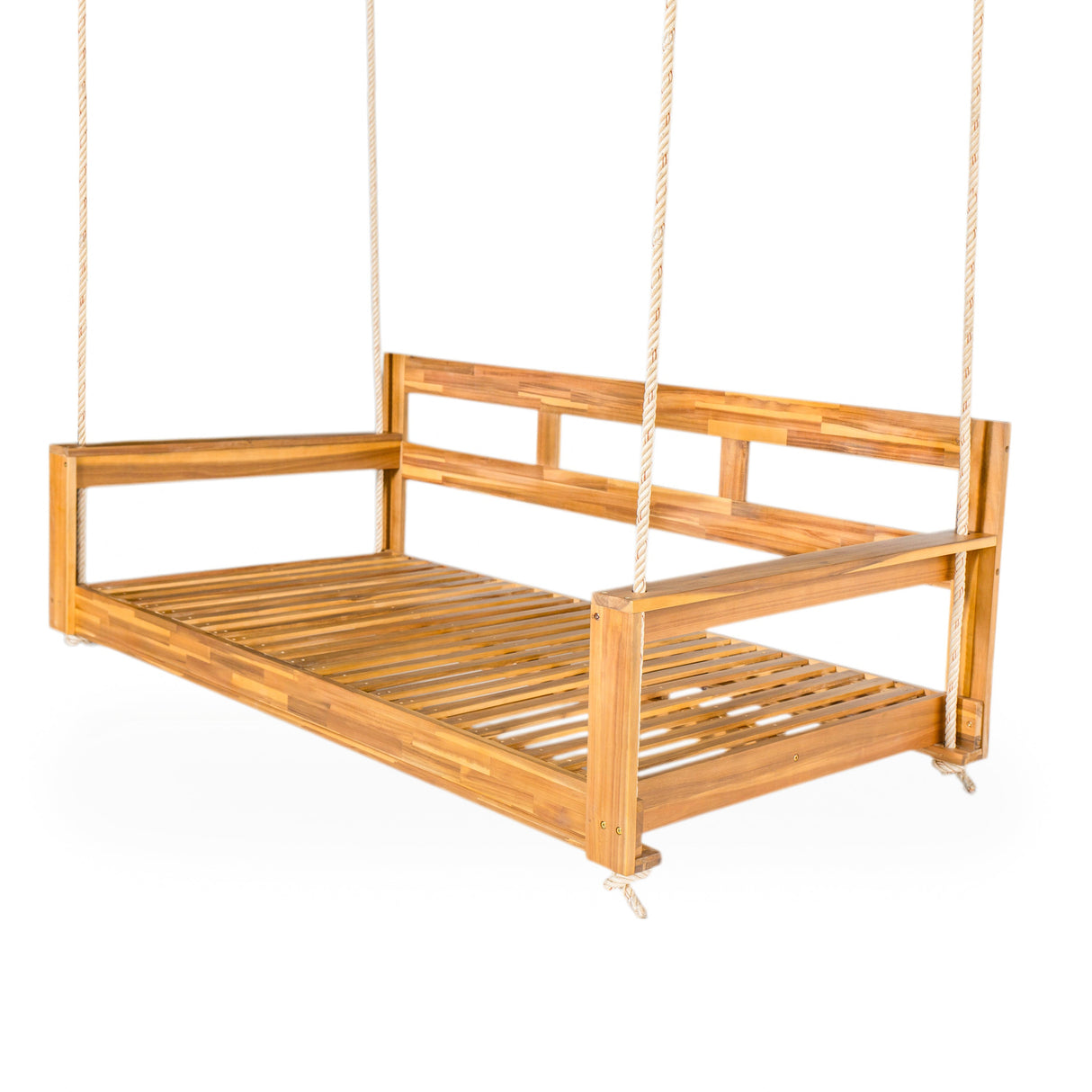 TOPMAX Patio Wooden Twin Size Porch Swing Daybed Frame