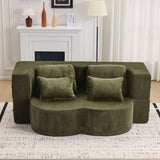 Queen Size Foldable Sofa Bed Chenille Futon Sofa Couch