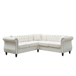 Streamline Modern L-Shaped Corner Sofa