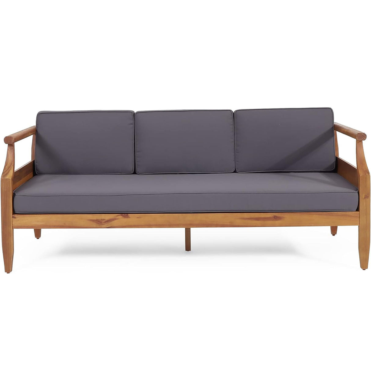 Bianca - Outdoor 3 Seater Sofa Chat Set With Ottoman - Teak