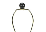 25" Table Lamp with Rattan Base and Linen Drum Shade