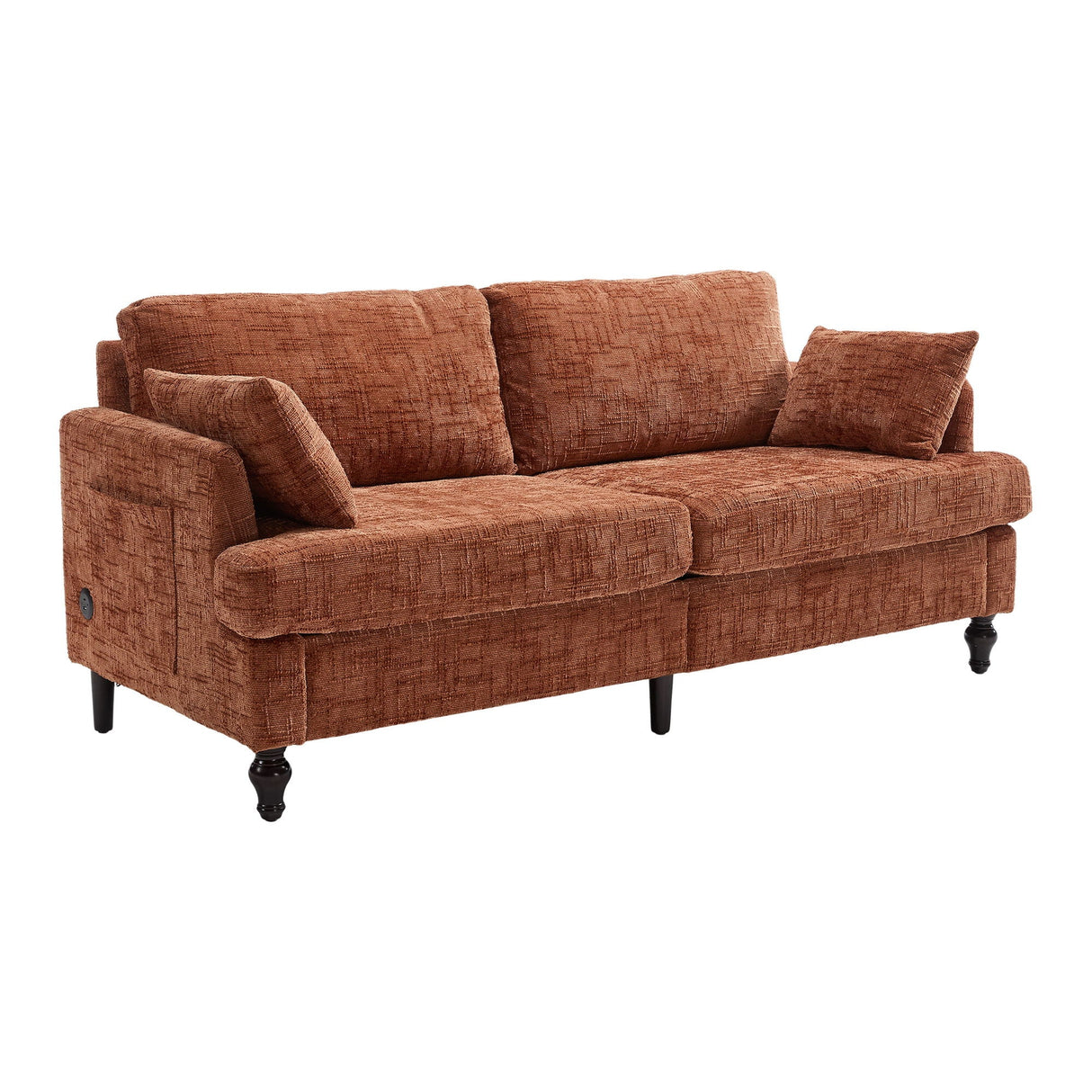 2 Seater Sofa With LED Light, USB Charging Port, And Storage Bag