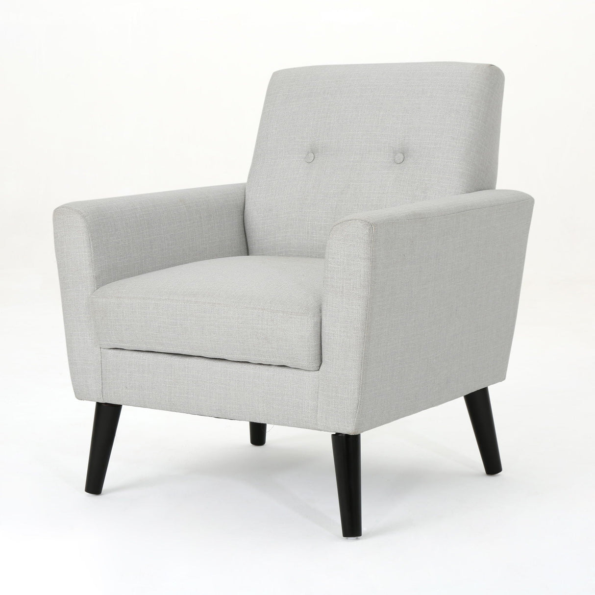 Radiantize Upholstered Fabric Club Chair With Square-Off Back And Button Tufted