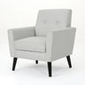 Radiantize Upholstered Fabric Club Chair With Square-Off Back And Button Tufted