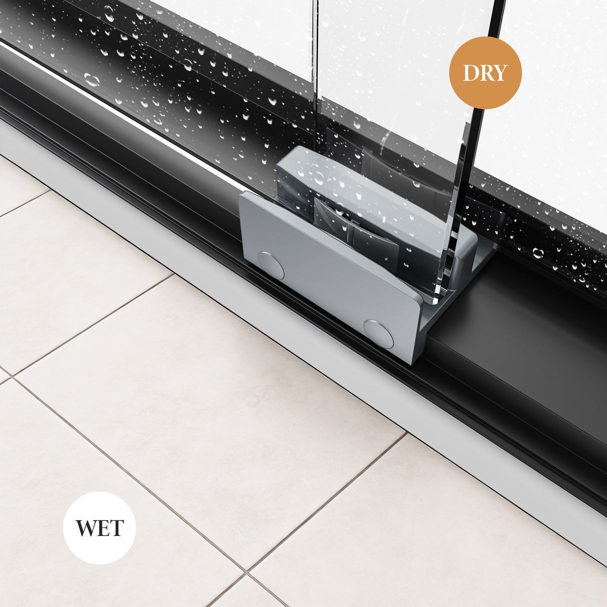 50-54W x 70H Semi-Frameless Double Sliding Shower Door