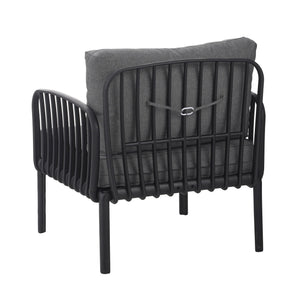 Outdoor Patio Club Chair, Waterproof Thick Cushion Deep Seating