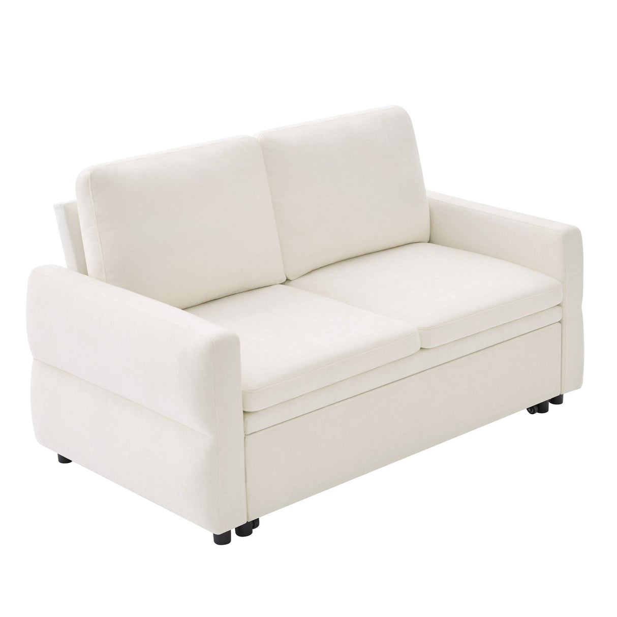 Convertible Sofa Bed Loveseat With Adjustable Backrest And USB Ports