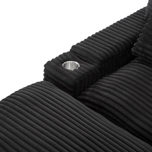 Convertible Loveseat Sofa With Storage, USB Ports, Cup Holders