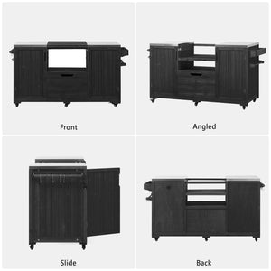 K&K 66.5' Outdoor Kitchen Island for Big Green Egg Grills