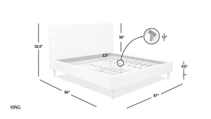 Stockholm - Modern Wavy Headboard Platform Bed
