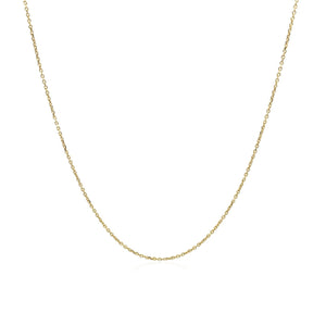 14k Yellow Gold Cable Link Chain 0.5mm