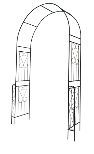 Metal Garden Arch W55'' x H94.5'' - Cream White Outdoor Arbor