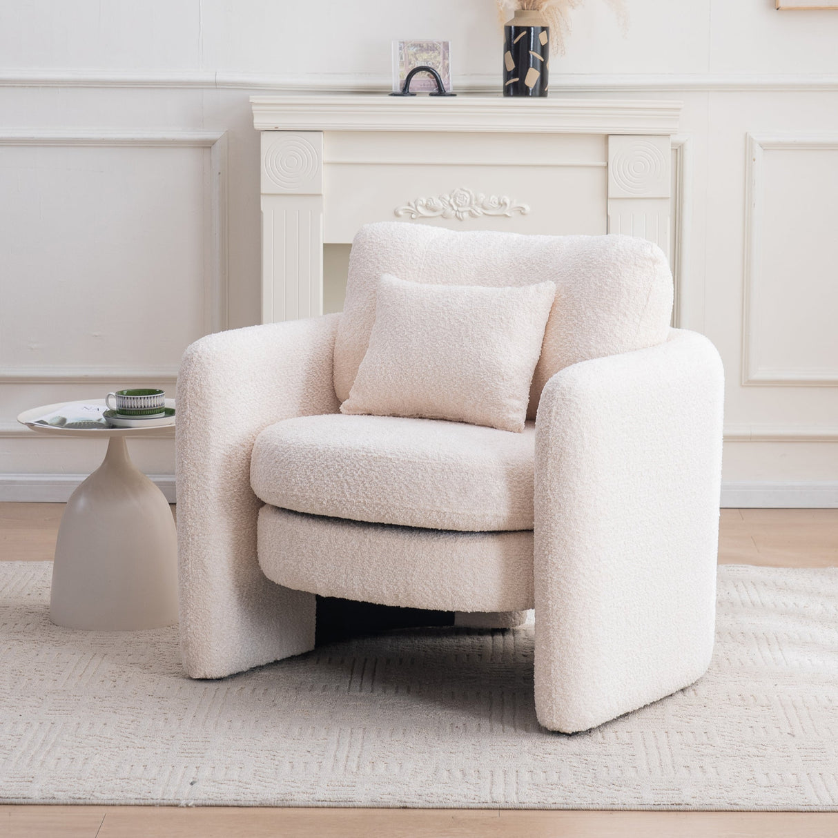 Rosewick Rounded Corner Cozy Modern Accent Chair