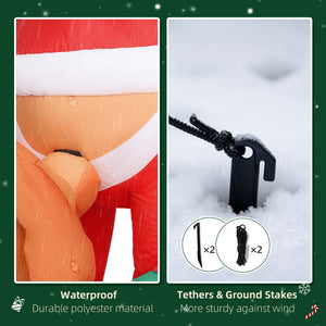 7FT Hanging Christmas Inflatable Santa with Dog