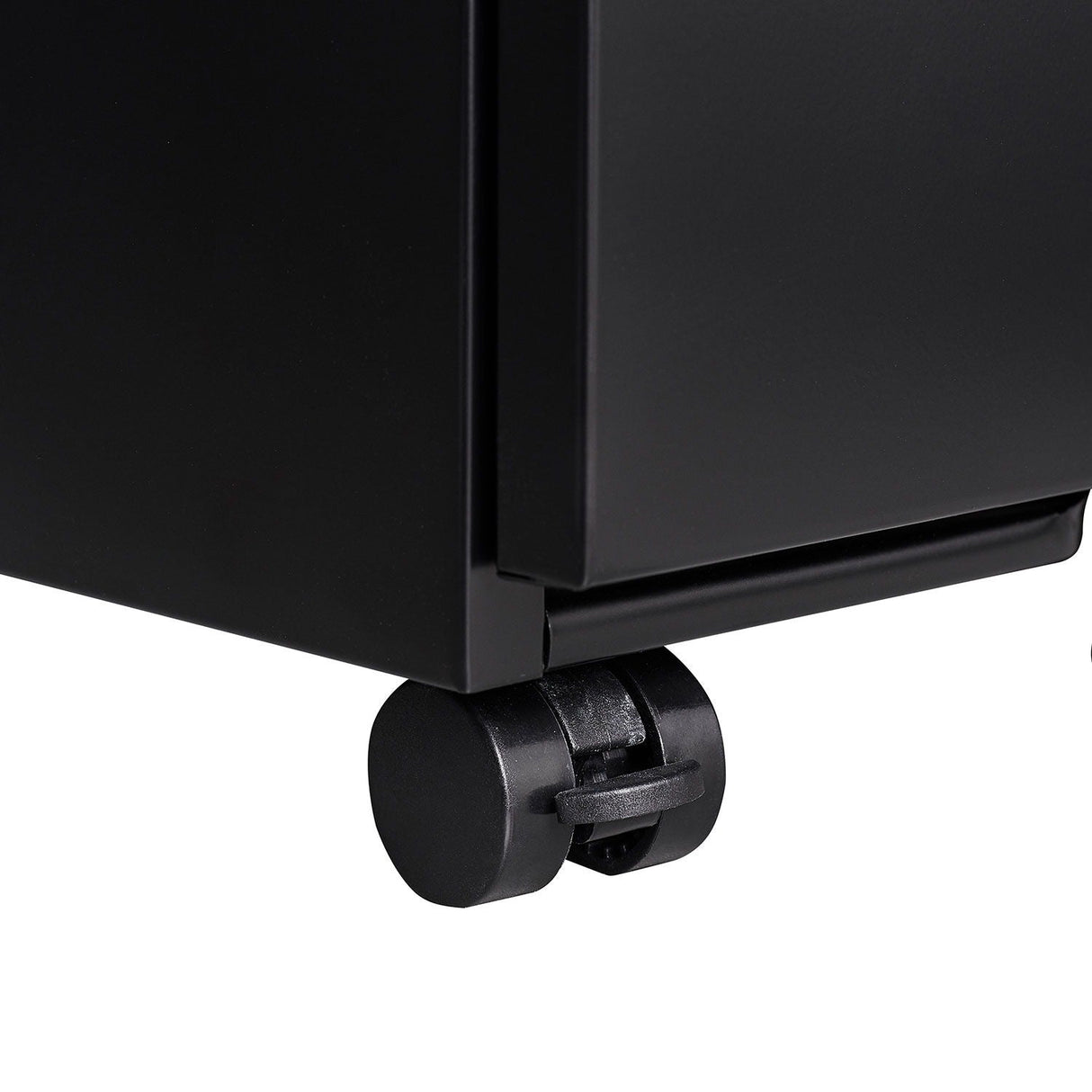 Contemporary 3 Drawer Mobile Filing Cabinet With Lock, Metal Office Storage For Legal / Letter Size