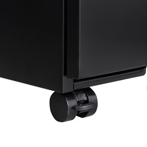 Contemporary 3 Drawer Mobile Filing Cabinet With Lock, Metal Office Storage For Legal / Letter Size