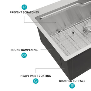 33" Drop In Kitchen Sink